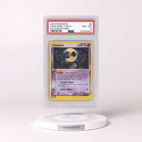 2003 Pokémon EX Sandstorm #8 Lunatone - Holo (PSA 8 NM-MT)