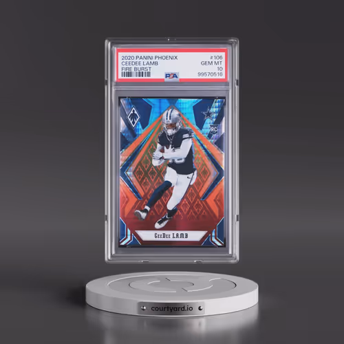 2020 Panini Phoenix #106 Ceedee Lamb - Fire Burst (PSA 10 GEM MINT)