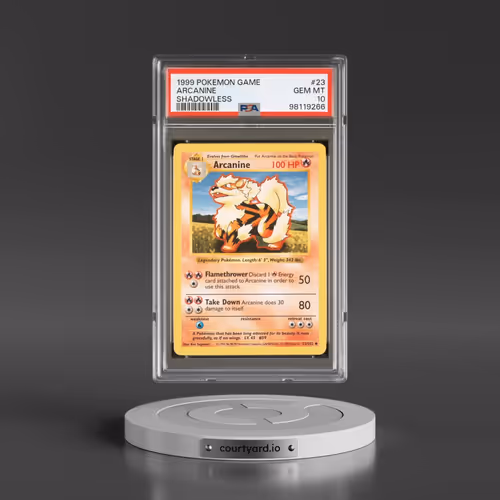 1999 Pokémon Game #23 Arcanine - Shadowless (PSA 10 GEM MINT)