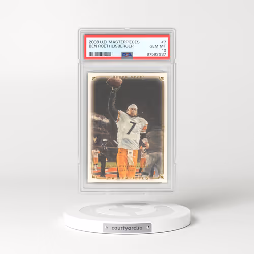 2008 Upper Deck Masterpieces #7 Ben Roethlisberger (PSA 10 GEM MINT)