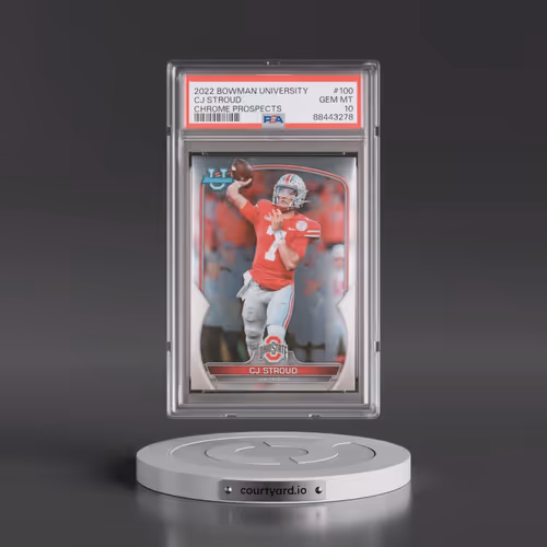 2022 Bowman University Chrome Prospects #100 CJ Stroud (PSA 10 GEM MINT)