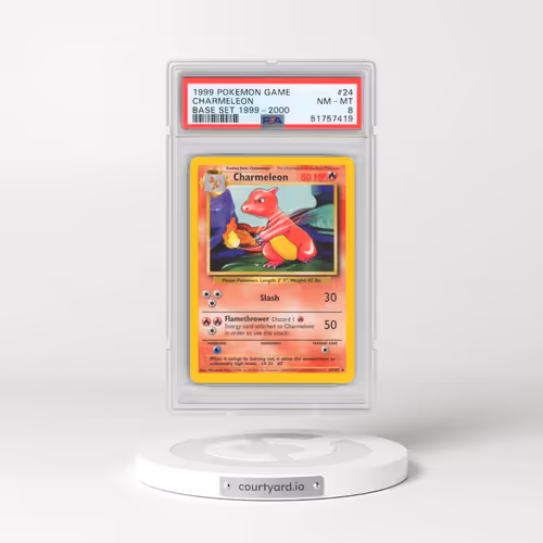 1999 Pokémon Game #24 Charmeleon - Base Set 1999-2000 (PSA 8 NM-MT)