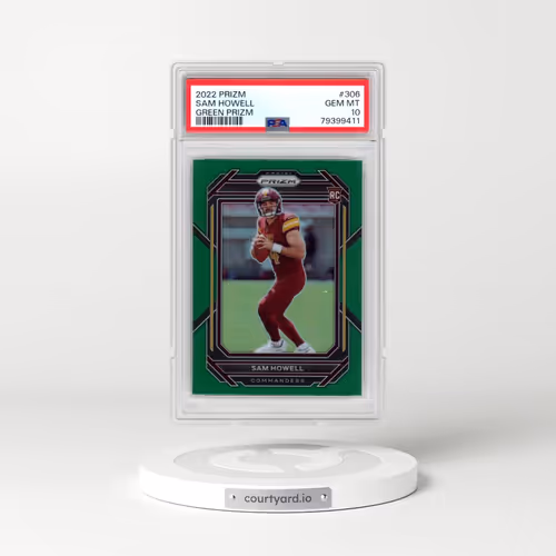 2022 Panini Prizm #306 Sam Howell - Green Prizm (PSA 10 GEM MINT)