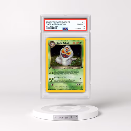 2000 Pokémon Rocket #2 Dark Arbok - 1st Edition Holo (PSA 8 NM-MT)
