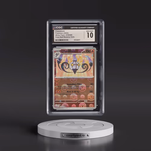 2025 White Flare - WHT EN #018/086 Chandelure - Reverse Holo Poké Ball (CGC 10 GEM MINT)