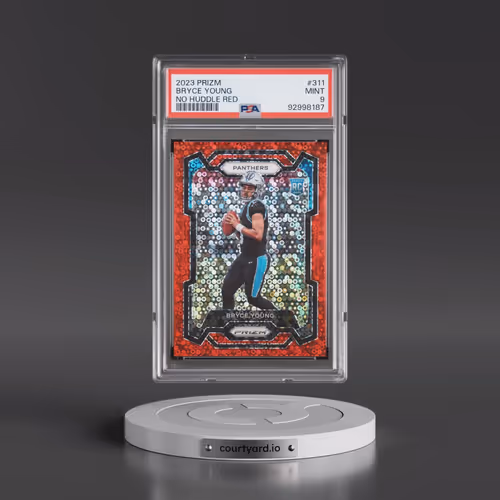 2023 Panini Prizm #311 Bryce Young - No Huddle Red (PSA 9 MINT)