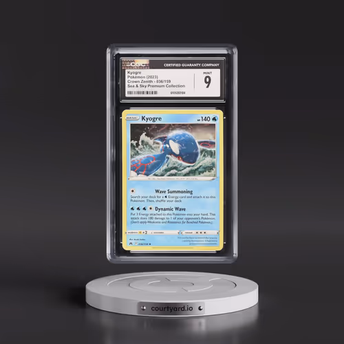 2023 Crown Zenith #036/159 Kyogre - Sea & Sky Premium Collection (Cosmos Holo) (CGC 9 MINT)