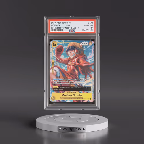 2025 One Piece Promos #109 Monkey D. Luffy - Illustration Box Vol.3 (PSA 10 GEM MINT)