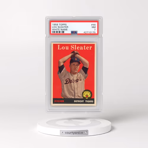1958 Topps #46 Lou Sleater - White Name (PSA 7 NM)