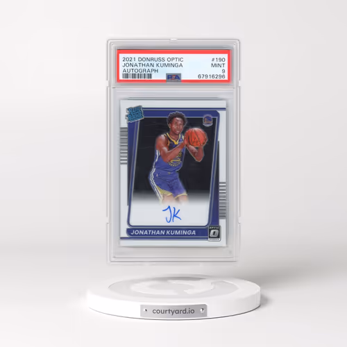 2021 Panini Donruss Optic #190 Jonathan Kuminga - Autograph (PSA 9 MINT)