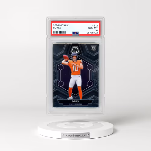 2024 Panini Mosaic #312 Bo Nix (PSA 10 GEM MINT)