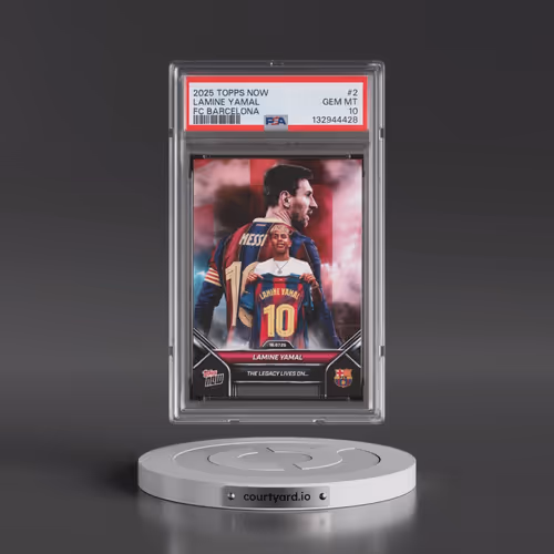 2025-2026 Topps Now FC Barcelona #2 Lamine Yamal (PSA 10 GEM MINT)