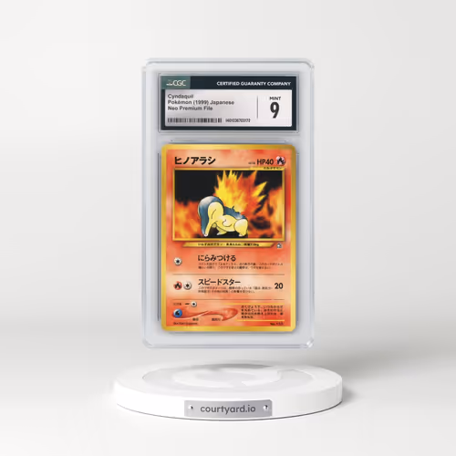 1999 Neo Premium File #155 Cyndaquil - No Rarity (CGC 9 MINT)