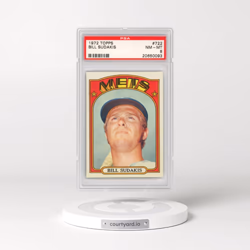 1972 Topps #722 Bill Sudakis (PSA 8 NM-MT)