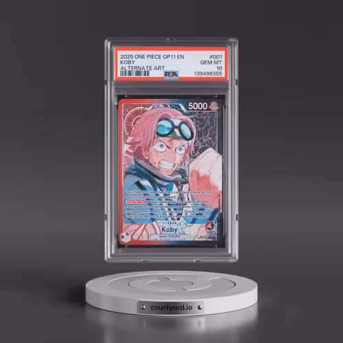 2025 One Piece OP11-A Fist of Divine Speed #001 Koby - Alternate Art (PSA 10 GEM MINT)