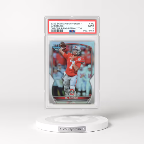 2022 Bowman University Chrome Prospects #100 CJ Stroud - Refractor (PSA 9 MINT)