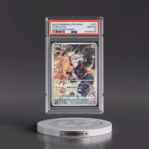 2022 Pokémon Sword & Shield Dark Phantasma #073 Pikachu - Full Art (PSA 10 GEM MINT)