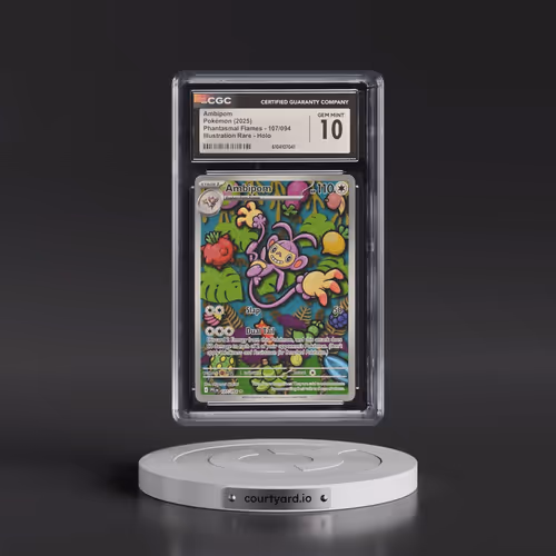 2025 Pokémon Pfl EN-Phantasmal Flames #107 Ambipom - Illustration Rare (CGC 10 GEM MINT)