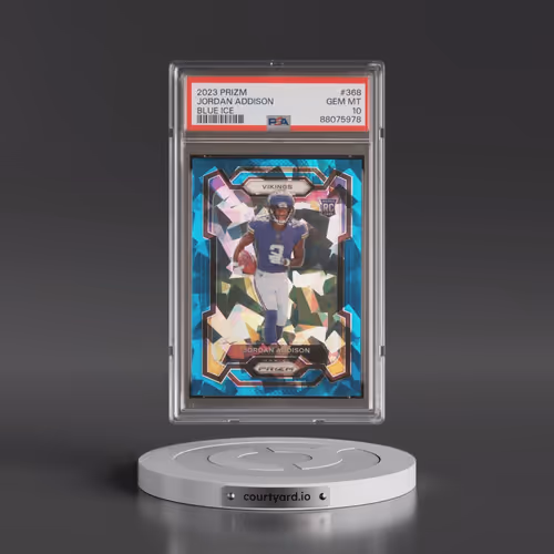 2023 Panini Prizm #368 Jordan Addison - Blue Ice (PSA 10 GEM MINT)