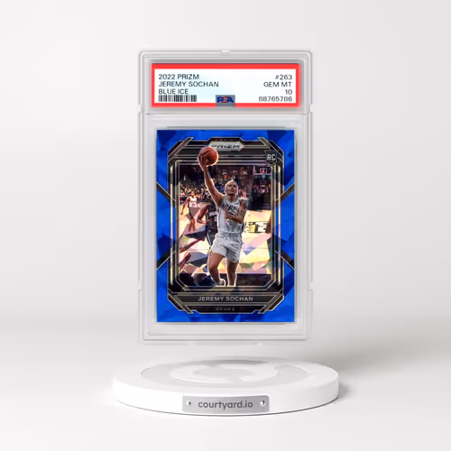 2022 Panini Prizm #263 Jeremy Sochan - Blue Ice (PSA 10 GEM MINT)