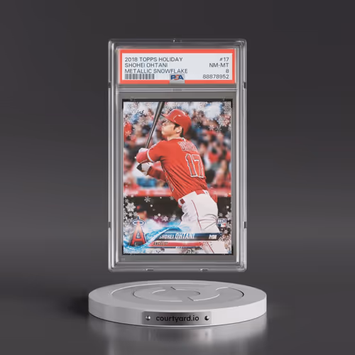 2018 Topps Holiday #17 Shohei Ohtani - Metallic Snowflake (PSA 8 NM-MT)