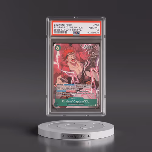 2022 One Piece OP01-Romance Dawn #051 Eustass "Captain" Kid - Alternate Art-Errata (PSA 10 GEM MINT)