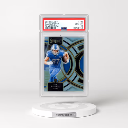 2023 Panini Select #106 Sam LaPorta - Silver Prizm (PSA 10 GEM MINT)