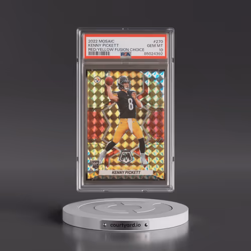 2022 Panini Mosaic #270 Kenny Pickett - Red/Yellow Fusion Choice (PSA 10 GEM MINT)