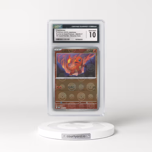 2022 Japanese Scarlet & Violet Promos #060/SV-P Charmander - Reverse Holo 151 Card File Set Poke Ball (CGC 10 GEM MINT)