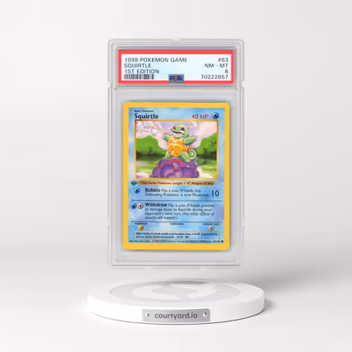 1999 Pokémon Game #63 Squirtle - 1st Edition (PSA 8 NM-MT)
