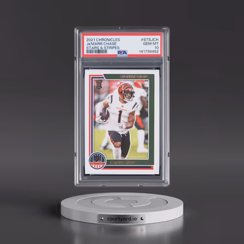 2021 Panini Chronicles Stars & Stripes #STSJCH JA'Marr Chase (PSA 10 GEM MINT)