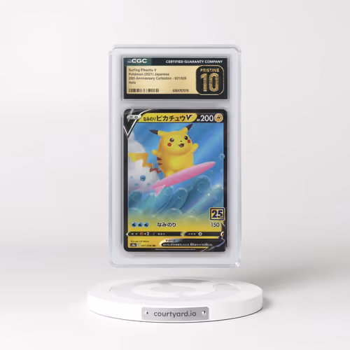 2021 Pokémon 25th Anniversary Collection #021 Surfing Pikachu V - Holo (CGC 10 PRISTINE)