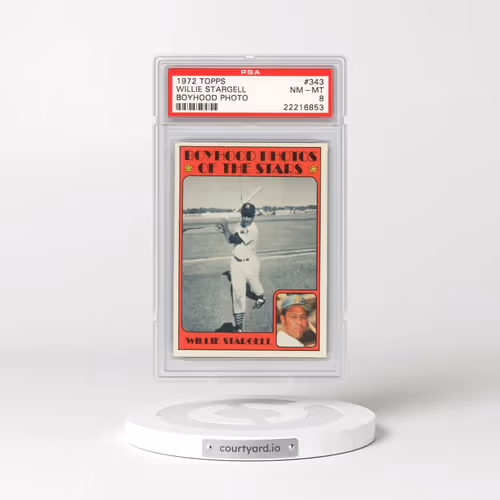 1972 Topps #343 Willie Stargell - Boyhood Photo (PSA 8 NM-MT)