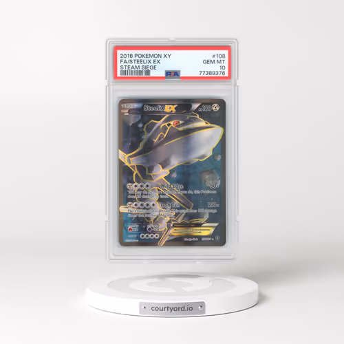 2016 Pokémon XY Steam Siege #108 Steelix EX - Holo Full Art (PSA 10 GEM MINT)