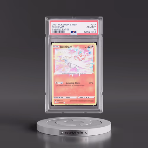 2021 Pokémon Sword & Shield Shining Fates #017 Reshiram (PSA 10 GEM MINT)