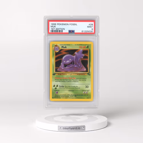 1999 Pokémon Fossil #28 Muk - 1st Edition (PSA 9 MINT)