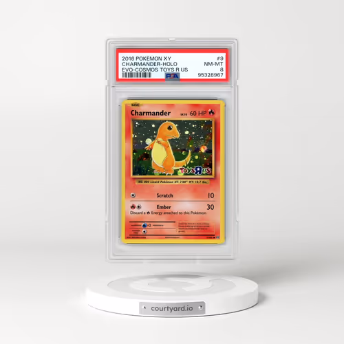 2016 Pokémon XY Evolutions #9 Charmander - Holo Cosmos-Toys R US (PSA 8 NM-MT)