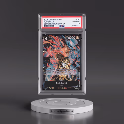 2025 One Piece Promos #093 Rob Lucci - Illustration Box EX (PSA 10 GEM MINT)