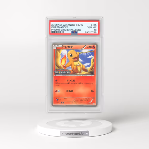 2012 Pokémon Black & White Promo #165 Charmander - Gym Challenge (PSA 10 GEM MINT)