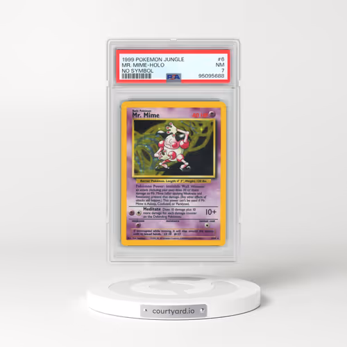 1999 Pokémon Jungle #6 Mr. Mime - Holo No Symbol (PSA 7 NM)