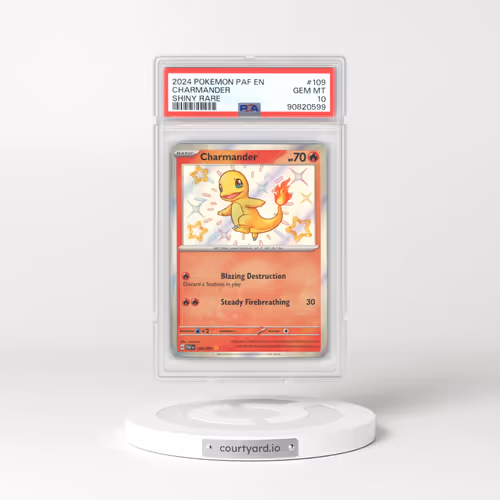 2024 Paldean Fates - PAF EN #109 Charmander - Shiny Rare (PSA 10 GEM MINT)