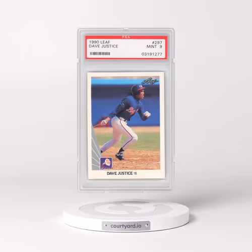 1990 Leaf #297 Dave Justice (PSA 9 MINT)