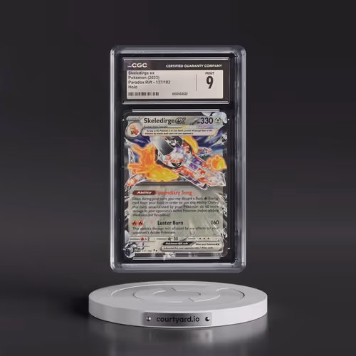2023 Pokémon Par EN-Paradox Rift #137 Skeledirge EX - Holo (CGC 9 MINT)