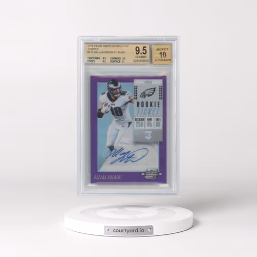 2018 Panini Contenders Optic Purple #175 Dallas Goedert AU/99 (BGS 9.5 GEM MINT)
