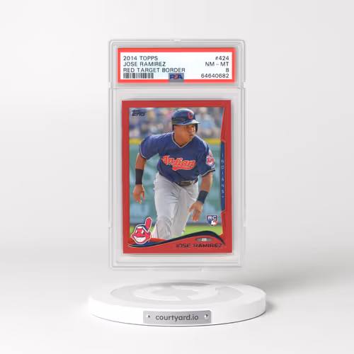 2014 Topps #424 Jose Ramirez - Red Target Border (PSA 8 NM-MT)