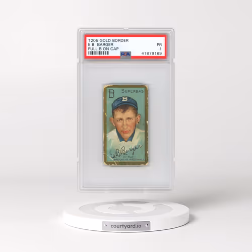 1911 T205 Gold Border E.B. Barger - Full B on Cap (PSA 1 PR)