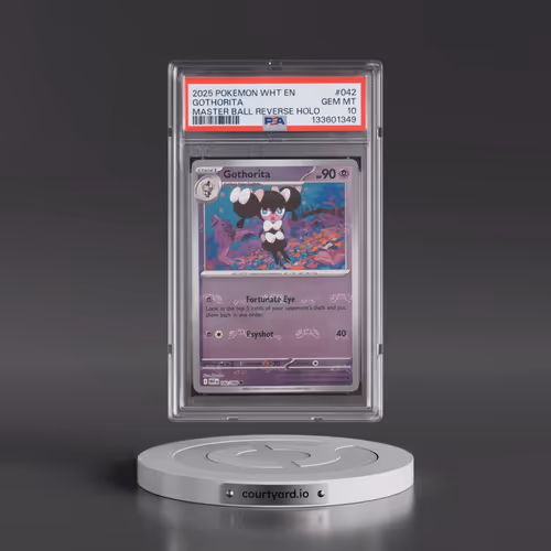2025 Pokémon Wht EN-White Flare #042 Gothorita - Reverse Holo Master Ball (PSA 10 GEM MINT)
