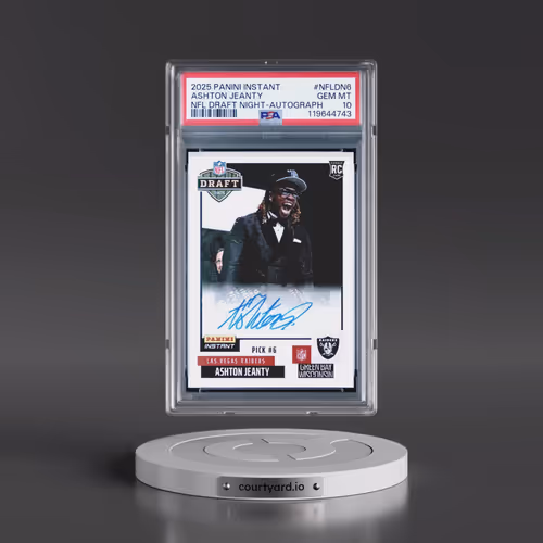 2025 Panini Instant NFL Draft Night #NFLDN6 Ashton Jeanty - Autograph (PSA 10 GEM MINT)