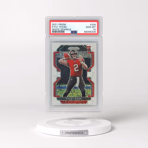 2021 Panini Prizm #339 Kyle Trask - White Sparkle (PSA 10 GEM MINT)