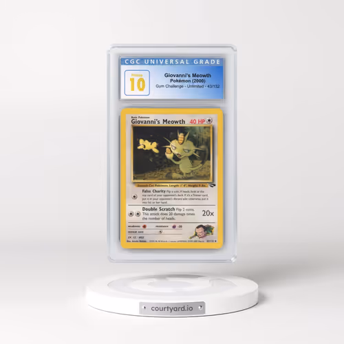 2000 Gym Challenge #43/132 Giovanni's Meowth (CGC 10 PRISTINE)